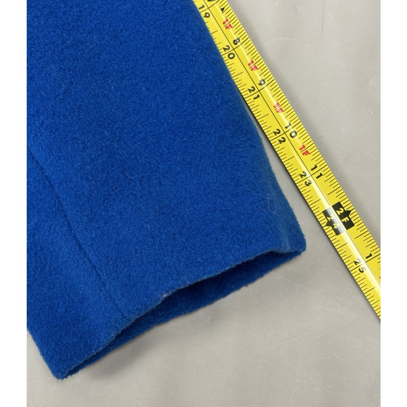 Vintage Ferncroft Full Length Wool Coat Women's 10 Cobalt Blue Double Breasted - Picture 13 of 15